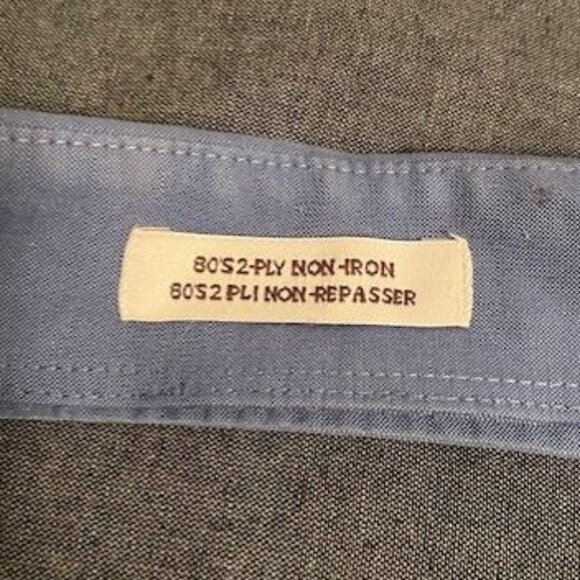 HANDMADE Blue Apron made from Upcycled Men's Shirt - Picture 3 of 3